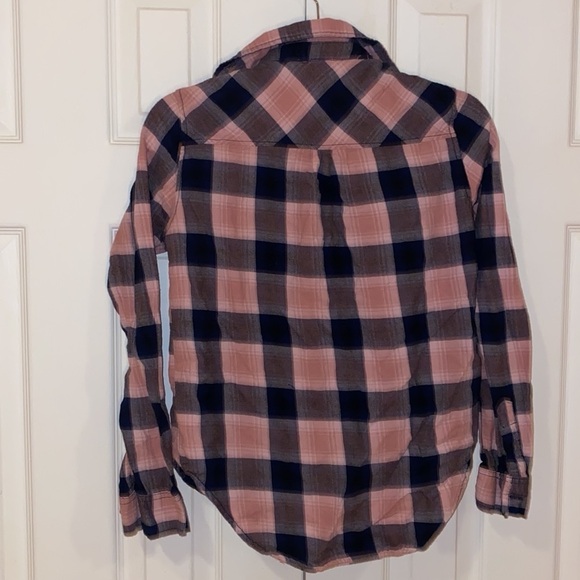 SWS floral pocket plaid skirt blouse with collar Sz S - Picture 6 of 11